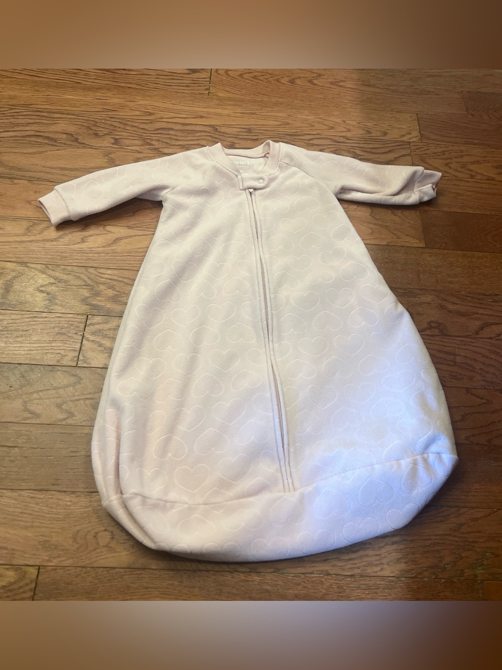 Carter's Light Pink Heart-Print Sleep Sack Fleece